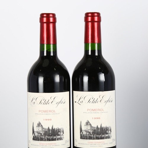 2054 - La Petite Eglise 1998, Pomerol x 2 bottles. Second wine of Chateau l'Eglise-Clinet.