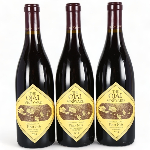 2075 - Solomon Hills Pinot Noir 2014, The Ojai Vineyard, Santa Maria Valley x 3 bottles.