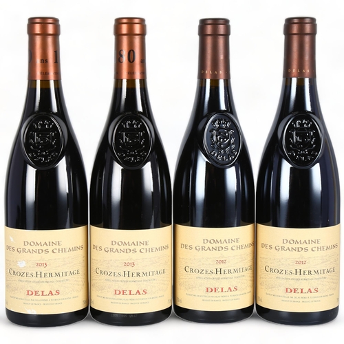 2103 - Crozes-Hermitage Domaine des Grands Chemins, Delas Freres. 2012 x 2 bottles, 2013 x 2 bottles