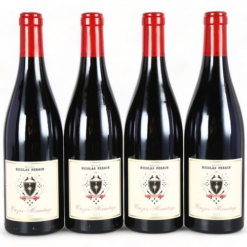 2104 - Crozes-Hermitage 2013, Nicolas Perrin x 4 bottles.