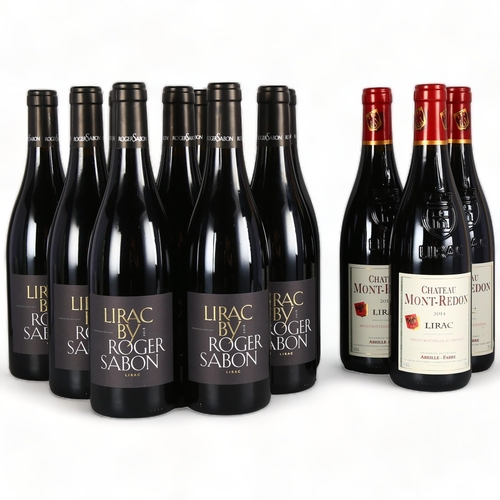 2137 - Lirac 2018, Roger Sabon x 9 bottles.  Lirac 2014, Chateau Mont-Redon x 3 bottles.