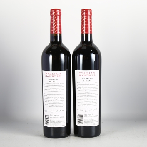 2153 - Barossa Valley William Randell Shiraz 2010,  Thorn-Clark x 2 bottles.