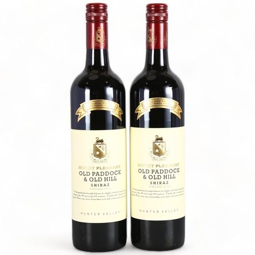 2155 - Hunter Valley Old Paddock & Old Hill Shiraz 2014, Mount Pleasant x 2 bottles.