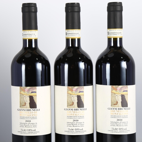 2176 - Brunello di Montalcino 2010, Gianni Brunelli x 3 bottles.