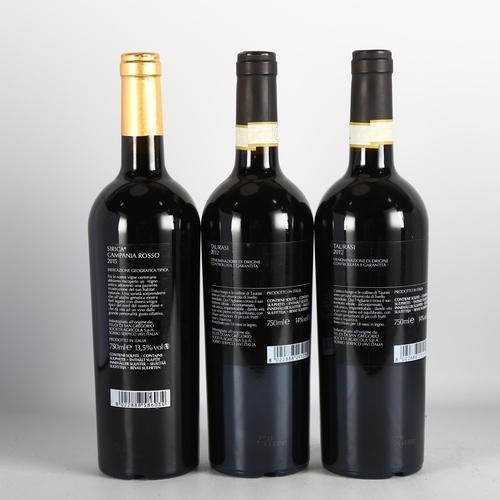 2190 - Campania, Feudi di San Gregorio. Taurasi 2012 x 2 bottles. Sirica 2015 x 1 bottle.