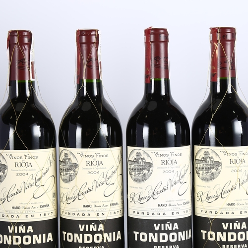 2200 - Rioja Vina Tondonia Reserva 2004, Lopez de Heredia x 4 bottles.