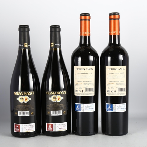 2206 - Rioja Cerro Anon 2010, Bodegas Olarra. Reserva x 2 bottles. Gran Reserva x 2 bottles.