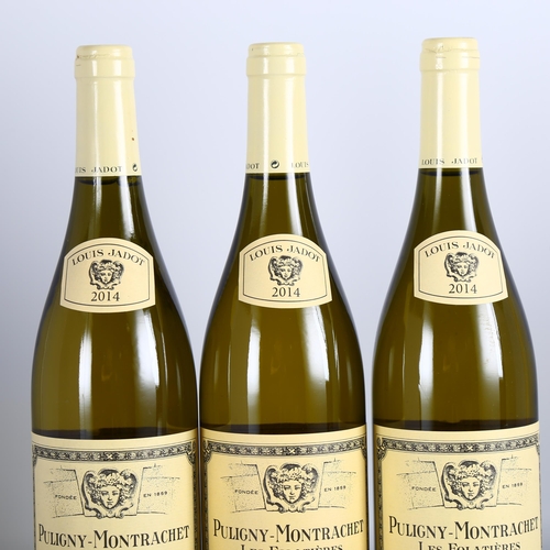 2222 - Puligny-Montrachet Premier Cru Folatieres 2014, Louis Jadot x 3 bottles.