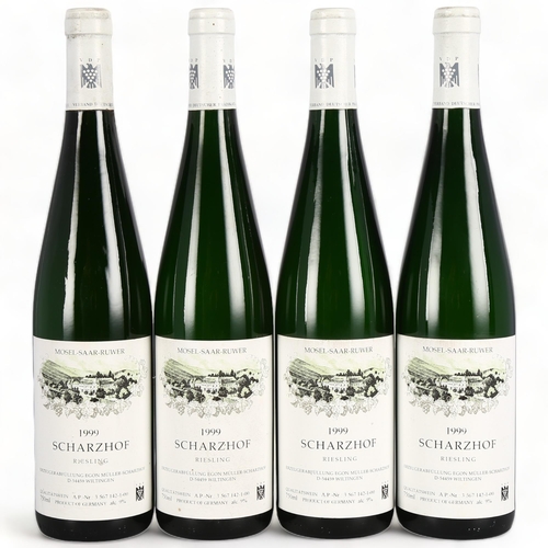 2237 - Mosel Scharzhof Riesling 1999, Egon Muller x 4 bottles.