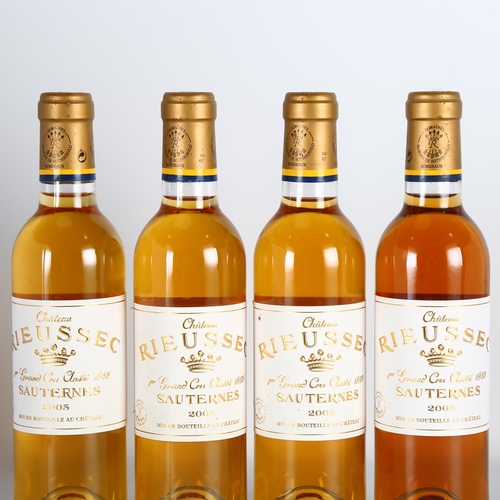 2241 - Chateau Rieussec 2005, Sauternes. 4 x 37.5cl half bottles.