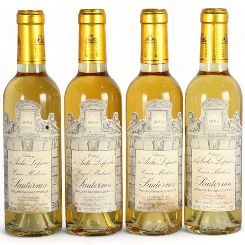 2243 - Chateau d'Arche-Lafaurie Cuvee Madame 2005, Sauternes. 4 x 37.5cl half bottles.