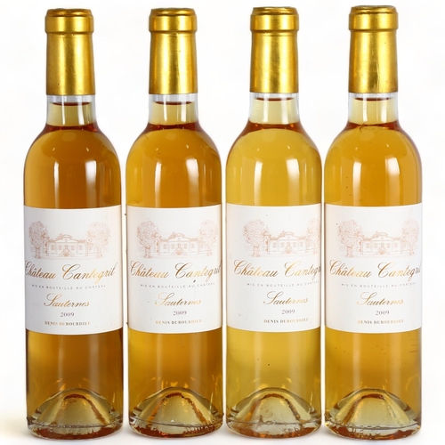 2246 - Chateau Cantegril 2009, Sauternes. 4 x 37.5cl half bottles.