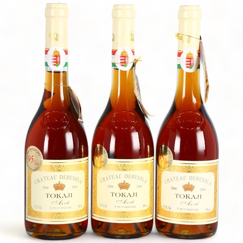 2249 - Tokaji 5 Puttonyos 2000, Chateau Dereszla. 3 x 50cl bottles.