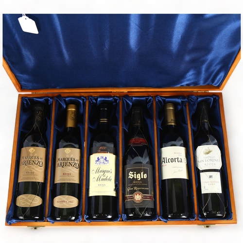 2255 - 6 bottles Rioja, Marques de Arienzo 1998 Gran Reserva & 2002 Reserva, Marques de Mudela 2000 Reserva... 