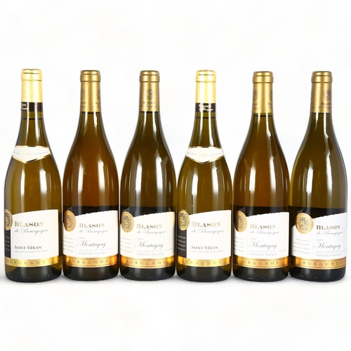 2257 - Blason de Bourgogne, Montagny Vieilles Vignes 2009 x 4 bottles, Saint-Veran 2011 x 2 bottles