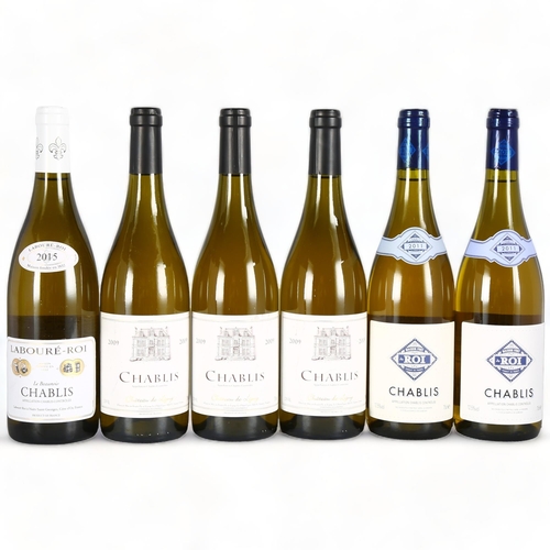 2258 - Chateau de Ligny, Chablis, 2009 x 3 bottles, Maison Fort du Roi, Chablis 2011 x 2 bottles, Laboure-R... 