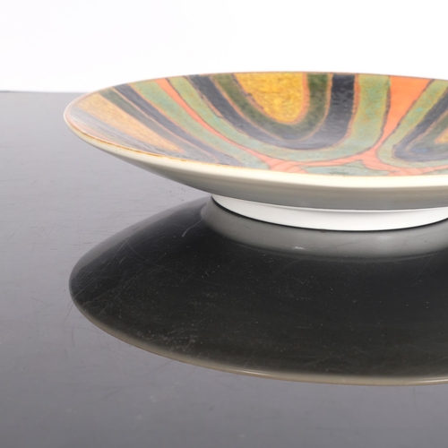 114 - Poole Pottery, a Poole Studio charger, c.1964-66, makers mark to base, diameter 27cm