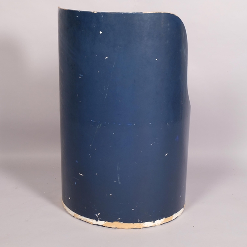 124 - Bernard Holdaway, a 1960s Tomotom Chair, cardboard construction, overpainted in blue, with hand made... 