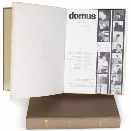 126 - Domus, Italian design journal (Furniture, Interiors, Graphics etc.) complete series for 1964 bound i... 