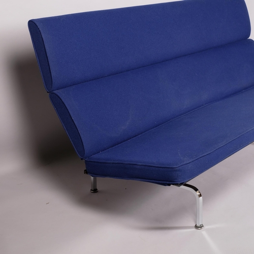 130 - Charles Eames, a mid-century design Compact Sofa by Herman Miller, the original design 1954, the bac... 