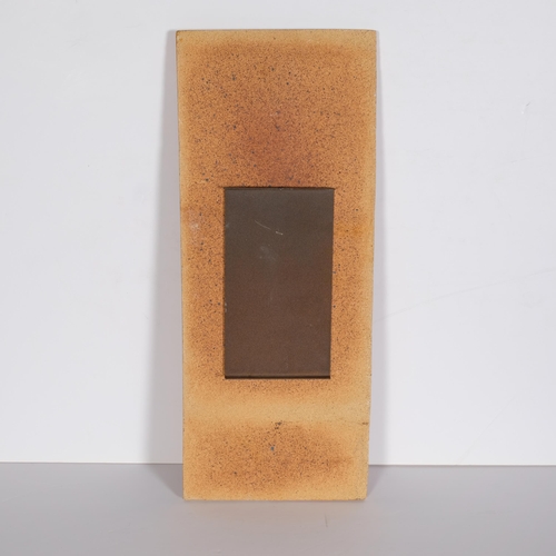 140 - An abstract vintage ceramic wall hanging plaque, 45 x 18cm