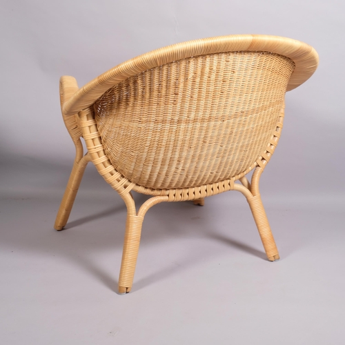 157 - Nana Ditzel, a mid-century design Madame rattan lounge chair by Sika Design, Denmark, designed in 19... 