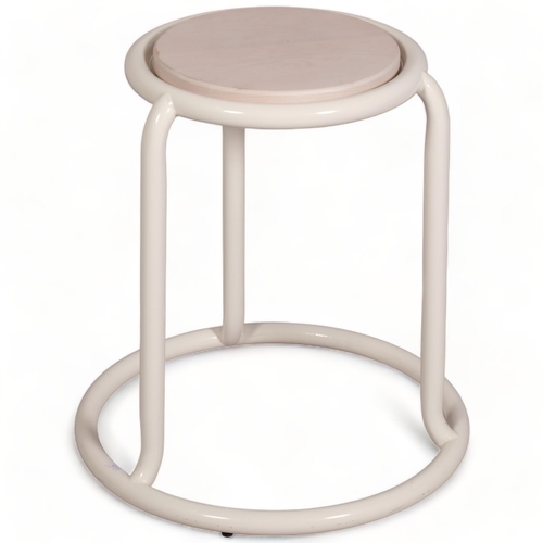 178 - A Champ stool by Matter Made, in white enamelled tubular steel, height 45cm