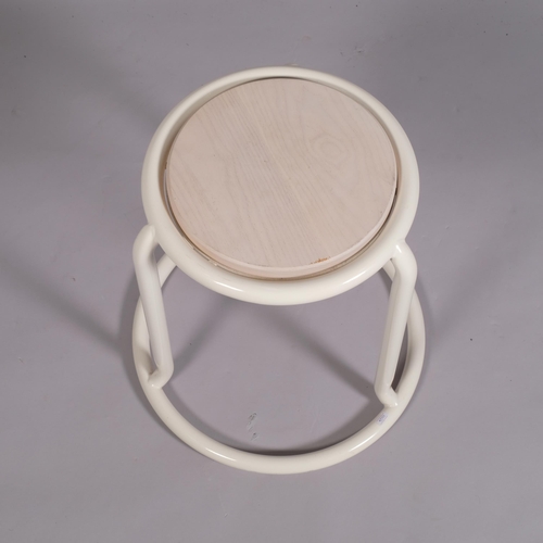 178 - A Champ stool by Matter Made, in white enamelled tubular steel, height 45cm