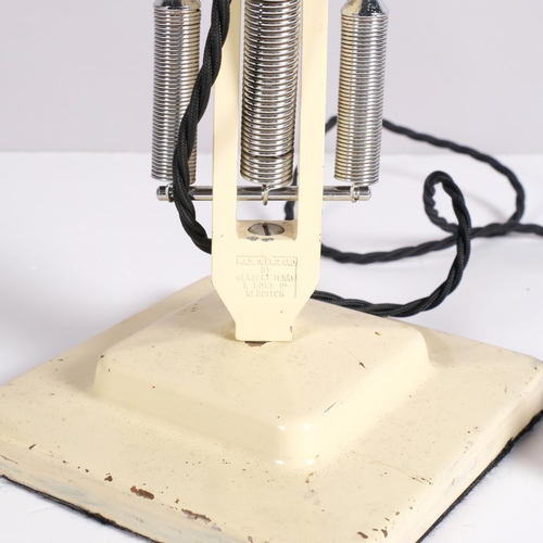 193 - A Herbert Terry Anglepoise lamp, cream paintwork, original two-step base, makers stamp, approx heigh... 