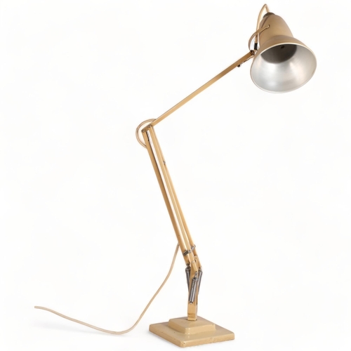 194 - A Herbert Terry model 1227 beige Anglepoise lamp, with original two-step base, makers stamp, approx ... 