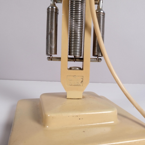 194 - A Herbert Terry model 1227 beige Anglepoise lamp, with original two-step base, makers stamp, approx ... 