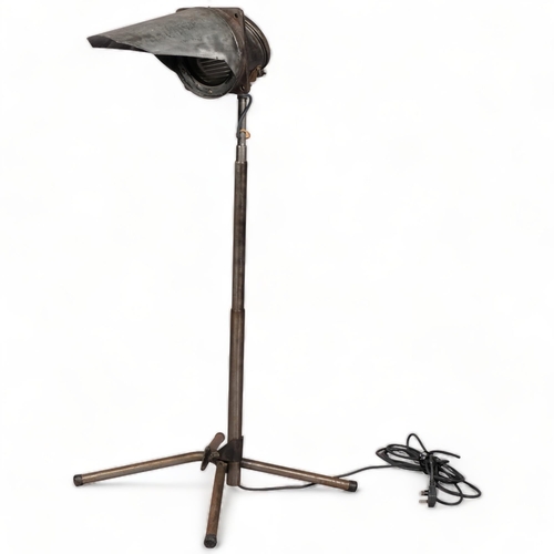 210 - A Vintage SNCF French Railway lamp, converted to industrial floor lamp, height 118cm