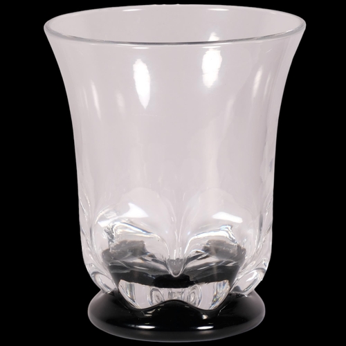 226 - Vicke Lindstrand (1904-1903) for Orrefors, a 1930s' clear and black glass ice bucket/vase, etched to... 