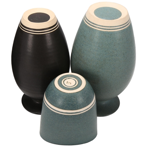 53 - Louise Darby (b.1957), a collection of 4 pieces of studio ceramic, all with makers mark, tallest 17.... 