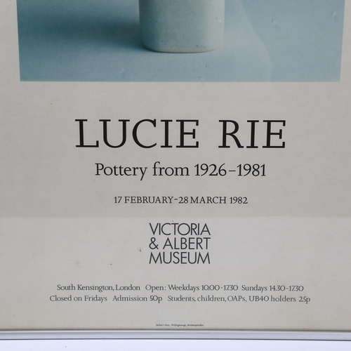 59 - Lucie Rie (1902-1995) - An exhibition poster for the Vicyoria and Albert Museum exhibition 1982, 76 ... 