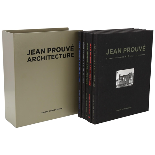 71 - A Set of 5 books, The Architecture of Jean Prouvé by Galerie Patrick Seguin,  in steel slipcase