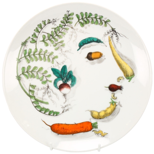 78 - Fornasetti, Milano a Nr 7 Vegetalia plate, 1955, diameter 25.5cm