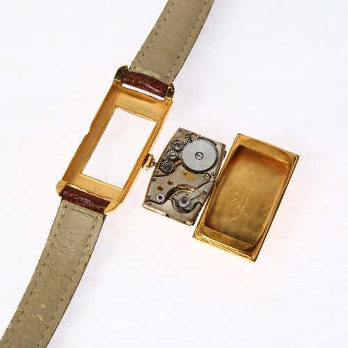 1000 - ROLEX - an American 10k gold-filled Prince Observatory Precision Doctor's mechanical wristwatch, cir... 
