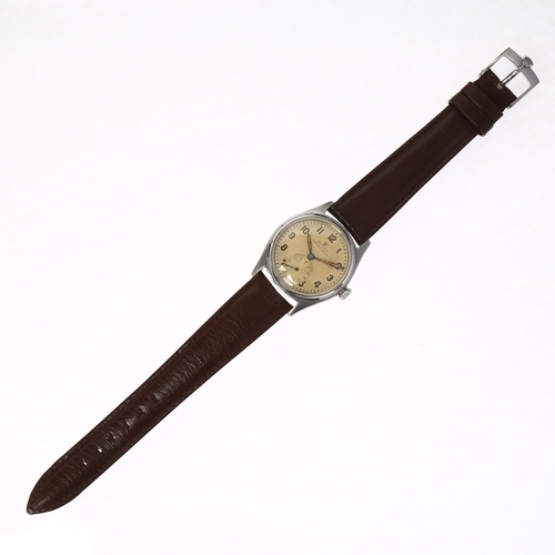 1002 - ROLEX - a stainless steel Oyster Royal mechanical wristwatch, ref. 4444, circa 1958, silvered dial w... 