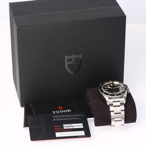 1012 - TUDOR - a stainless steel Black Bay automatic bracelet watch, ref. 79230N, circa 2021, black dial wi... 