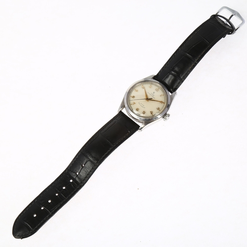 1013 - TUDOR - a stainless steel Oyster Prince automatic wristwatch, ref. 7909, circa 1950s, silvered dial ... 