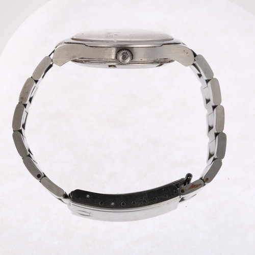 1019 - OMEGA - a stainless steel Geneve automatic calendar bracelet watch, ref. 166.0173, circa 1972, silve... 