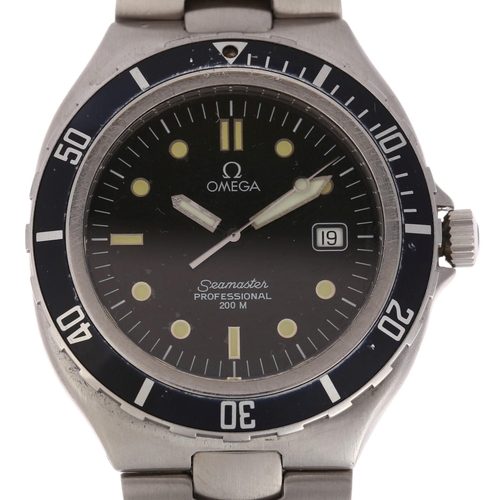 1020 - OMEGA - a stainless steel Seamaster Professional 200M 'Pre-Bond' quartz calendar bracelet watch, ref... 