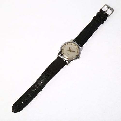 1023 - OMEGA - a stainless steel Seamaster mechanical wristwatch, ref. 3048, circa 1956, silvered dial with... 