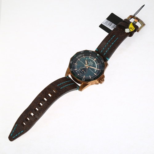 1034 - VOSTOK EUROPE - a bronze and stainless steel N1 Rocket automatic calendar wristwatch, ref. NE57-2250... 