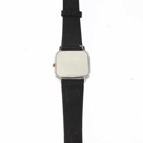 1039 - LONGINES - a gold plated stainless steel quartz wristwatch, ref. 761-6268, circa 1983, white dial wi... 