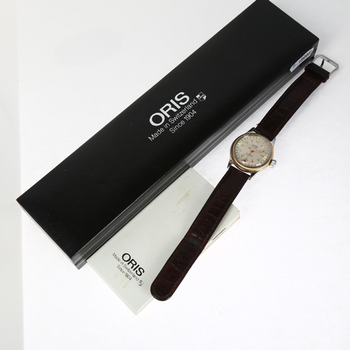 1042 - ORIS - a bi-metal Big Crown Pointer Date automatic wristwatch, ref. 7400C, circa 1998, silvered dial... 