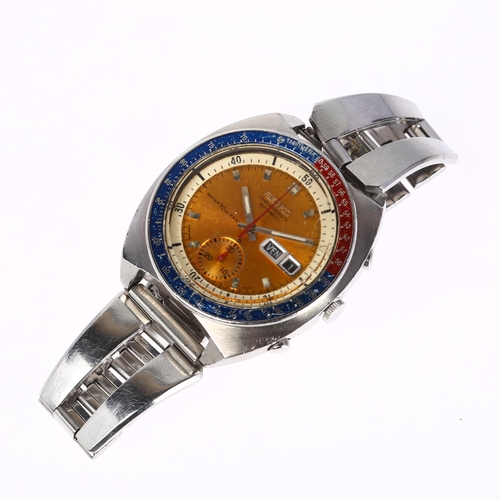 1044 - SEIKO - a Vintage stainless steel Pogue automatic chronograph bracelet watch, ref. 6139-6002, circa ... 