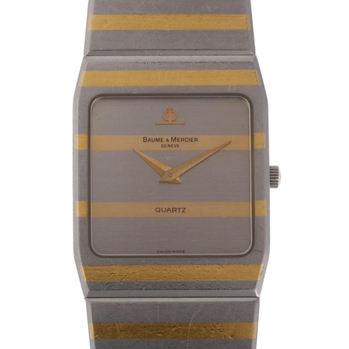 1045 - BAUME & MERCIER - a gold plated stainless steel Monte Carlo quartz bracelet watch, ref. 5739.038, ti... 