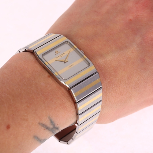 1045 - BAUME & MERCIER - a gold plated stainless steel Monte Carlo quartz bracelet watch, ref. 5739.038, ti... 